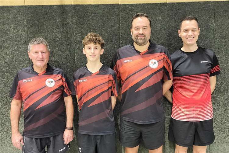 V.li. Stefan Brambeer, Finn Jakobi, Dennis Möhren und Oliver Schumacher. Foto: SG Sinzig Ehlingen