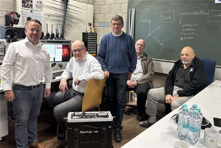 V.li. Stephan Wefelscheid, Marco Leicher, Arno Herz, Uwe Weiler, Jürgen Lutz.  Foto: Nadine Hörter.