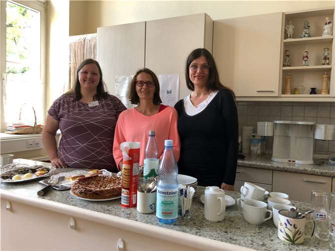 V.li. Verena Lellmann, Lidia Mycek-Galant (Kita-Sozialarbeiterinnen), Sabine Prüstel (Haus der Familie). Foto: privat