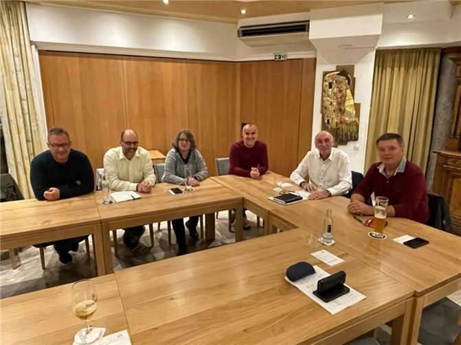 V.li. Volker Kaufmann, Ralf Schüller, Britta Müller, Karsten Rech, Dr. Manfred Bretz und Werner Schumacher. Quelle: CDU GV Weißenthurm