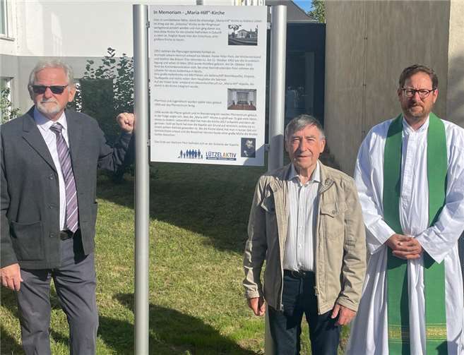 V.li. Werner Weber, Hans-Werner Seul, Pfarrer Oliver Seis.  Foto: Jan Buchbender
