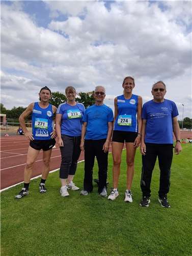 V.li. Wolfgang Custodis, Kirsten Grandmontagne, Hans Dott II, Monika Kracke und Kurt Schüller. Quelle: SV Urmitz
