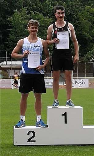 V.li. der zweitplatzierte Ben Janitz und der Sieger Cedric Kaminiski, LG Kreis Ahrweiler. Foto: privat