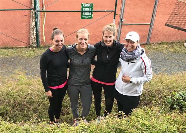V.li.n.re. Julia Adam, Michelle Berger, Tabea Heuer und Christiane Gerling freuen sich über den erfolgreichen Saisonauftakt. Foto: privat