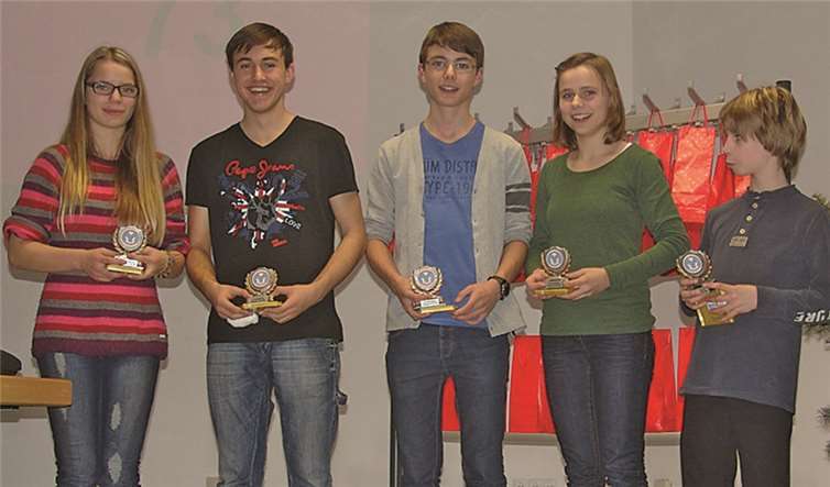 V.l.n.r.: Annalena Rohr, Niclas Kalter, Florian Jüngermann, Caroline Jüngermann, Leander Mombauer. Privat