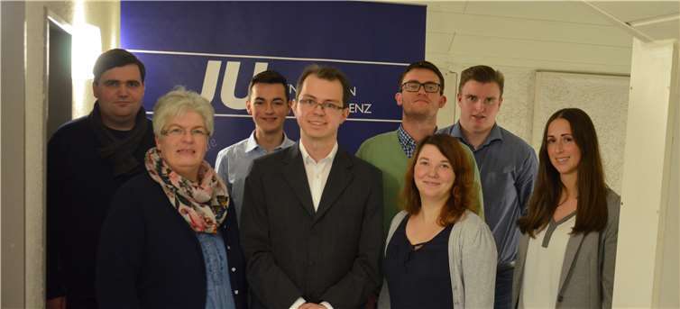 V.l.n.r.: Christian Schneider, Alexandra Röder, Gero Strobel, David Kubis, Christian Schnack, Miriam Löhle, Luca Dötsch, Nika Wihard. Foto: Junge Union Maifeld