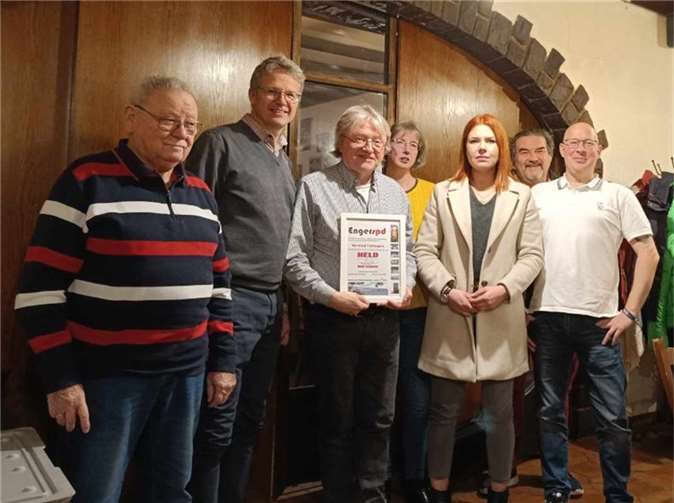 V.l.n.r.: Dieter Dany, Henning Wirges, Manfred Pohlmann, Karin Junk-Mergheni, Silvia Jansen, Markus Abts und Michael Stunz.  Foto: Ferhat Cato