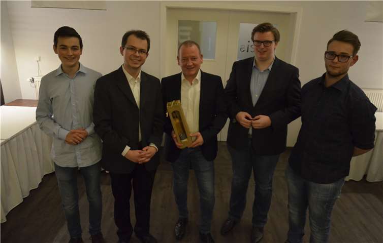 V.l.n.r.: Gero Strobel, David Kubis, Gerd Klasen, Luca Dötsch, Johannes Martin. Foto: Junge Union Maifeld