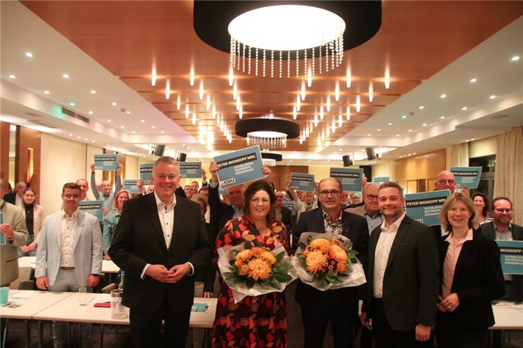 V.l.n.r. Gordon Schnieder (Partei- und Fraktionsvorsitzender CDU Rheinland-Pfalz sowie Spitzenkandidat), Alexandra Menge (B-Kandidatin), Peter Moskopp (MdL und Direktkandidat im Wahlkreis 10), Torsten Welling (MdL, Vorsitzender CDU Mayen-Koblenz), Jenny Groß (MdL, Vorsitzende CDU Westerwald).  Foto: privat