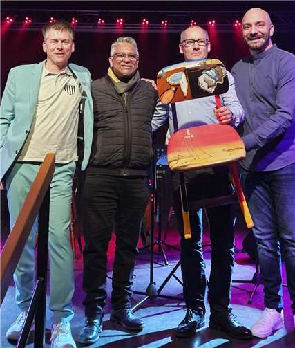 V.l.n.r.: Jörg Labonde, Lester Corea, OB Oliver Labonde, Marco Cicoria.Fotos: privat