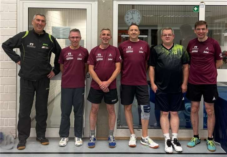 V.l.n.r.: Klaus Meurer (MF), Joachim Drais, Rolf Reber, Andre Krämer, Markus Scheel, Christian Wagner.Foto: TTC