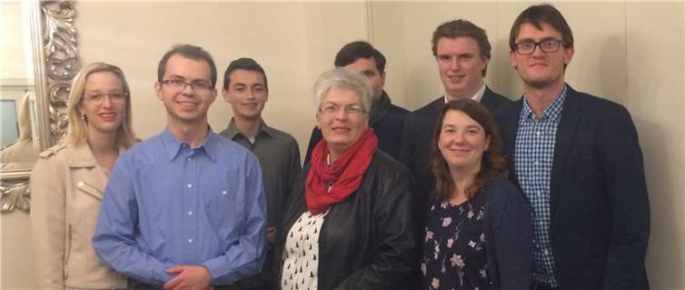 V.l.n.r.: Laura Welling, David Kubis, Gero Strobel, Alexandra Röder, Christian Schneider, Luca Dötsch, Miriam Löhle, Christian Schnack. Foto: Junge Union Maifeld