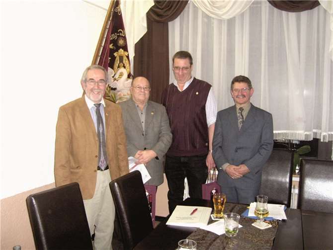 V.l.n.r.: Leo Pickel, Hans Böckling, Ralf Temme und Helmut Kessler bei der gut verlaufenden Jahreshauptversammlung.privat