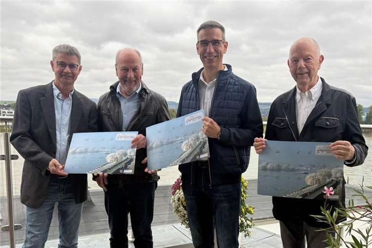 V.l.n.r.: Lions Präsident 2025/2026 Jürgen Ullrich, Ingo Hafner, Dr Stefan Jessen, Wolfgang Sulzbacher.Foto: Lions Club Neuwied Andernach