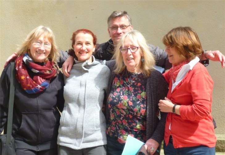 V.l.n.r.: Monika Morgenstern, Maria Maschenka (Schauspielerin und Dozentin), Michael von Kürten, Maggy Schwandt und Claudia Reh sind voller Tatendrang. privat