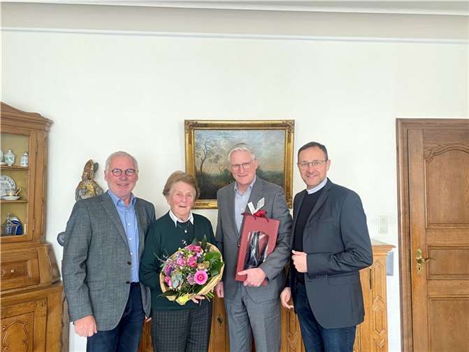 V.l.n.r.: Paul Radermacher, Dorothee Kintzen, Dieter Zimmermann und Pfarrer Jörg Meyrer.  Foto: Nadine Kreuser