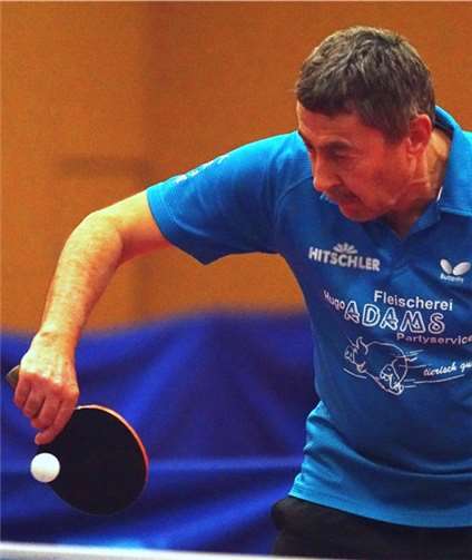 Volker Schneider im Doppel mit Philipp Büchel und in einem Einzel erfolgreich.Michael Schreiber