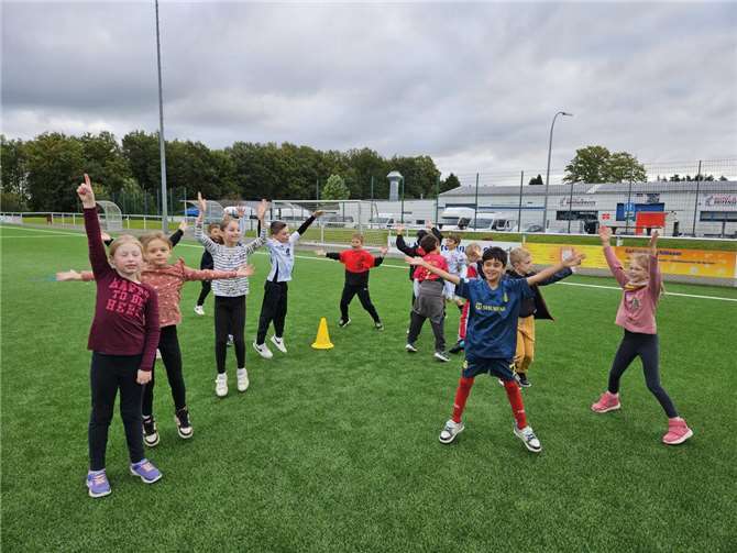 Voller Elan vor dem Lauf.