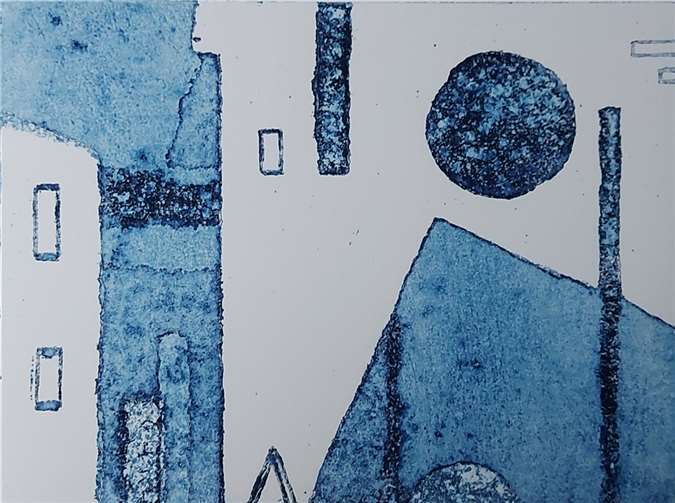 Vom 21. Januar bis 24. März 2024 zeigt Doris Ohm unter dem Motto „DAS IST MEINE ART“ Radierungen und Collagen im Herrenhaus der Burg Altendorf. Foto: privat