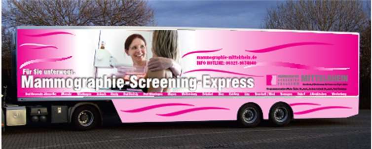 Vom 5. August bis 5. September steht der Mammographie-Screening-Bus in Remagen. Circa 2.5000 Frauen zwischen 50 und 69 Jahren aus der Region haben so die Gelegenheit, am Brustkrebsfrüherkennungs-Programm teilzunehmen. Fotos: Mammographie-Screening-Programm Mittelrhein