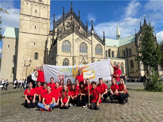 Von Volksliedern bis zu modernen Hits: Waldbreitbachs Jugendchor begeistert in Münster. Quelle: Jugendchor Waldbreitbach