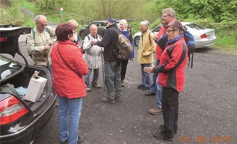 Von Walporzheim aus machte sich die Gruppe auf den Weg auf den Kreuzberg. privat