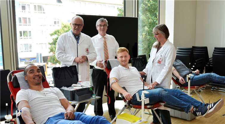 Von den 45 Teilnehmenden waren zwölf Erstspender. privat