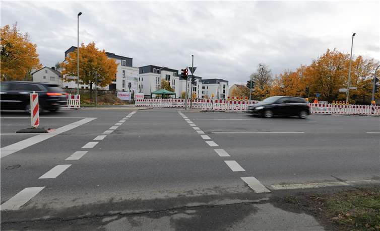 Von der L158 aus kann man derzeit nicht in die Bonner Straße fahren.
