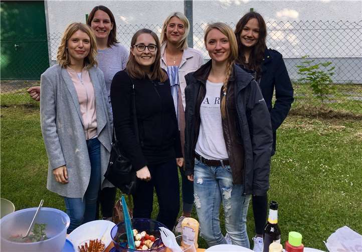 (Von hinten links nach vorne rechts:) Katharina Veeth, Jennifer Hamann, Clara Jünemann (Vorsitzende), Eugenia Wilms, Simone Pawlak (stellvertretende Vorsitzende) und Daria Hermes. Foto: privat