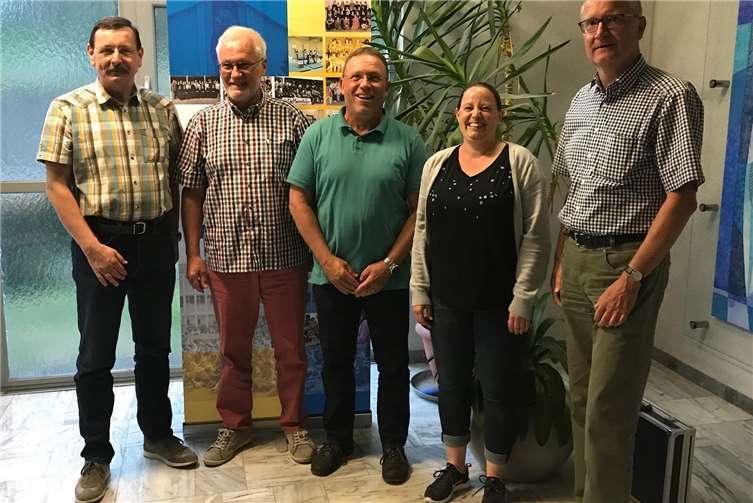 Von li. nach re. K.-P. Ludwig, M. Böhm, R. Sippmann, K. Decker, B. Schemmer, es fehlt: I. Herrmann. 