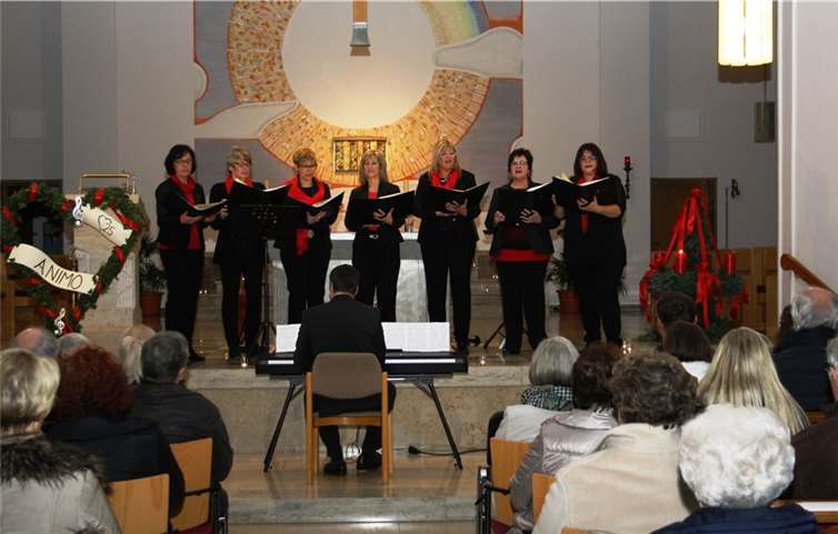 Von links: Bernadette Thielmann, Annerose Goßlau, Verena Göbel, Anke Beilstein, Claudia Hirt, Marianne Gansen und Sabine Zappe von der Singgruppe ANIMO. privat