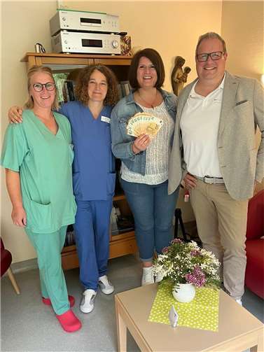 Von links: Claudia Grzenia, Sarah Phiesel-Reimertshofer, Ulrike Grüner, Sascha Grzenia  Foto: Verbundkrankenhaus Linz-Remagen