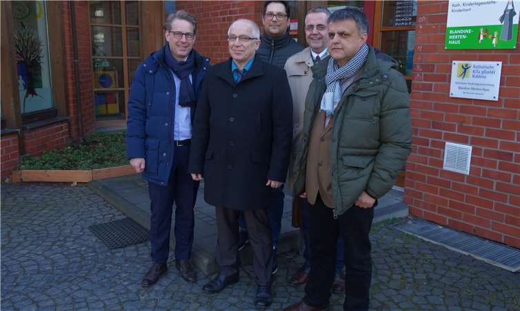 Von links: David Bongart, Michael Wolter, Jürgen Ritter, Dr. Thomas Fößel und Pfarrer Peter Dörrenbacher vom Förderverein. Foto: privat