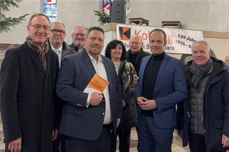 Von links: Die Vertreter der Lahnsteiner CDU mit Günter Groß (Fraktionsvorsitzender), Klemens Breitenbach (Stadtverbandsvorsitzender), Johannes Lauer (Bürgermeister), Andreas Birtel (Landtagskandidat), Erika Labonte, Peter Labonte (OB a.D.), Dr. Christian Müller und Michael Güls (stv. Fraktionsvorsitzender) . Foto: M. Flach /CDU 