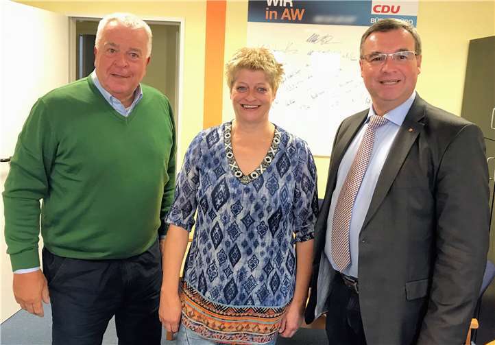 (Von links) Guido Ernst, MdL, Elke Wolber und Horst Gies, MdL werden auf dem Podium der Veranstaltung anwesend sein. privat