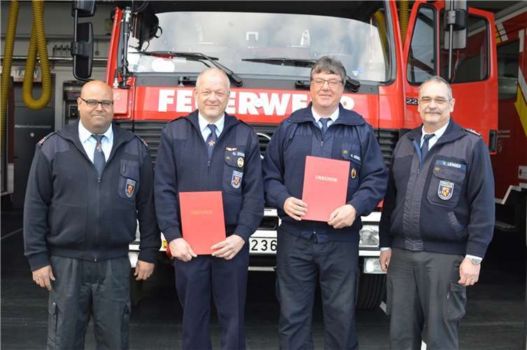 Von links: Imed Merghad, Uwe Zisgen, Herbet Siegel, Volker Lemgen.