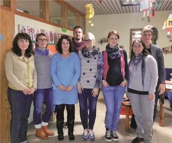 Von links: KITA Leitung Rita Schweitzer, Conny Becke, Kerstin Jonas, Stephan Ludwig, Melanie Dargel-Feils, Nicole Engels, Bianca Weyers, Christiane Hellen ( es fehlt Michaela Theisen). Privat