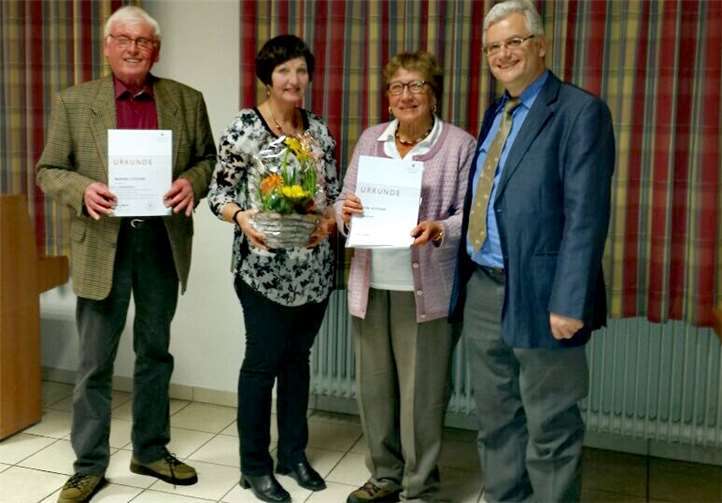 (Von links) Manfred Kütscher, Marina Geisen, Helga Kütscher, Stefan Müller. privat