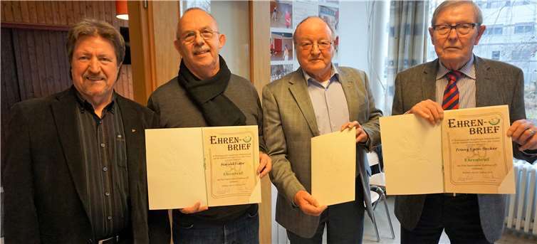 (Von links) Norbert Lambach, Harald Fister, Günter Eytel und Franz Egon Becker. privat