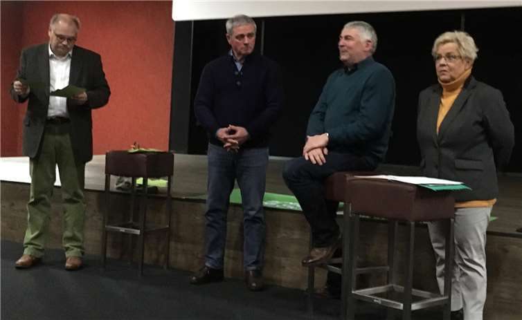 Von links: Torsten Klein, Rolf Jung, Martin Häusling und Anna Neuhof. GRÜNE-WW