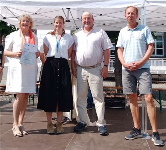 Von links nach rechts: Andrea Georgi, CDU, Chantal Zinke, Klimaschutzmanagerin der Stadt Remagen, Herbert Georgi sowie Andreas Köpping, beide CDU.  Foto: CDU Remagen