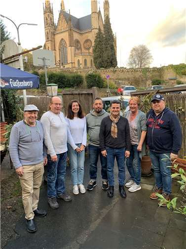 Von links nach rechts: Antonio Lopez, Gerd Maurer, Motee Spanier, Serdar Nasiroglu, Ali Er, Beate Reich, Vitor Martins.  Foto: privat