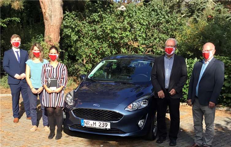 Von links nach rechts: E. Teynil (Pressesprecher) B. Brengelmann Kinderärztin; A. Motz (Case-Managerin); D. Ullrich (Förderverein, Beisitzer); R. Schäfer (Förderverein, Vorsitzender). Foto: Johanniter