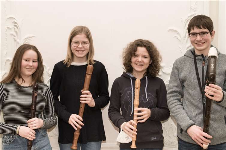 Von links nach rechts: Greta Pörzgen, Frida Krowke, Janne Steinmetzler, Justus Steinmetzler. Foto: privat