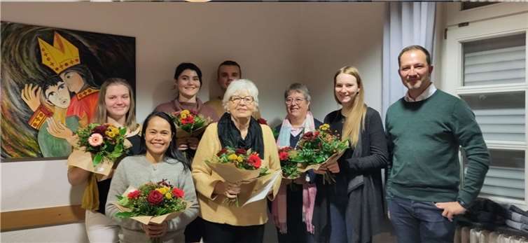 Von links nach rechts: Lena Knodt, Julieta Bernhard, Verena Schrömges, Sascha Neideck, Ellen Mühlbauer, Conny Michels, Elisa Ternes und Präses Carsten Scher.  Foto: privat