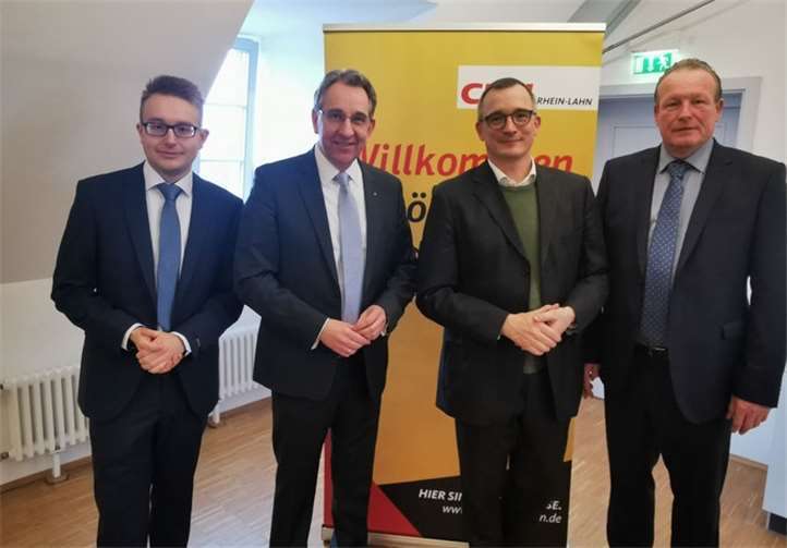 Von links nach rechts: Maximilian Müller, Matthias Lammert, Prof. Dr. Andreas Rödder und Axel Fickeis.Foto: privat