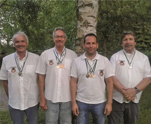 Von links nach rechts: Peter Jelinski, Wilfried Schragen. Ghandi Boudali, Helmut Schmeiser. Privat