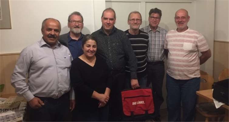 Von links nach rechts zu sehen: Aziz Aldemir, Helmut Franz, Filiz Aldemir, Holm Rusczynski, Herbert Hoppen, Jürgen Pfeiffer und Hubert Wölwer. Foto: privat