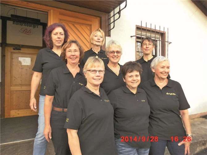 Von links unten: Siegrid von der Gönne, Iris Zwick, Brigitte Röttger. Mitte: Ingrid Schadt, Birgit Becker, Ruth Degen-Leyendecker. Oben: Gaby Meinert, Brigitte Paatsch. privat