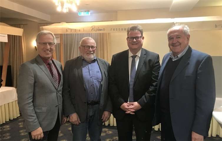Von rechts: Bernhard Wiemer, Ralf Seekatz (MdL), Werner Dietz und Josef Dötsch (MdL). Privat